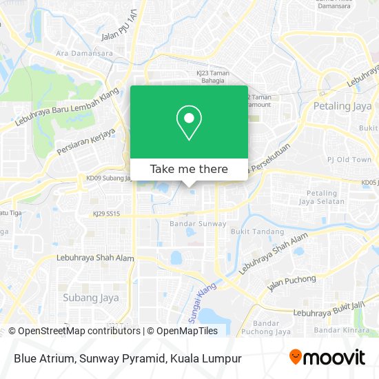 Blue Atrium, Sunway Pyramid map