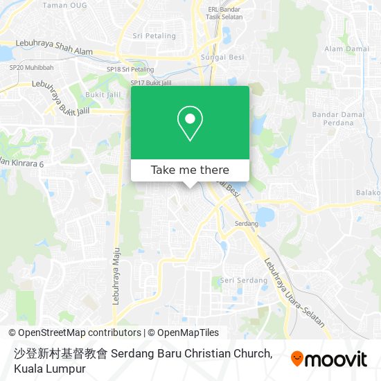 沙登新村基督教會 Serdang Baru Christian Church map