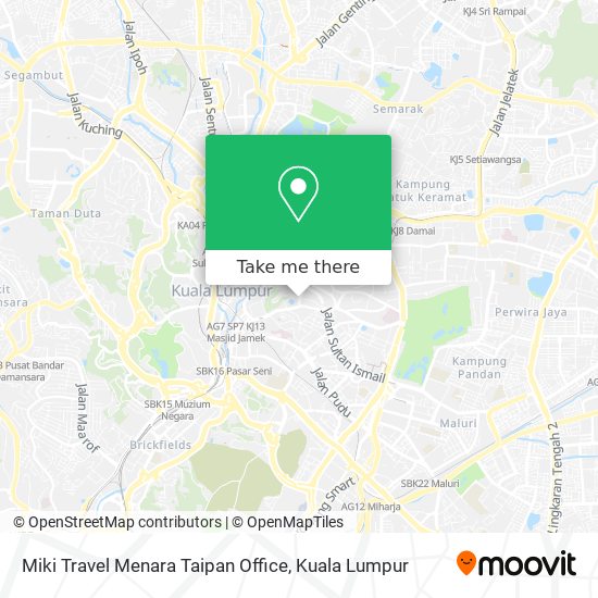 Peta Miki Travel Menara Taipan Office