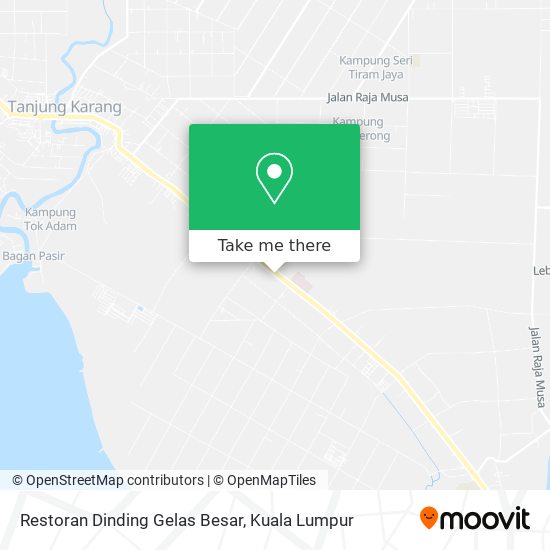 Peta Restoran Dinding Gelas Besar