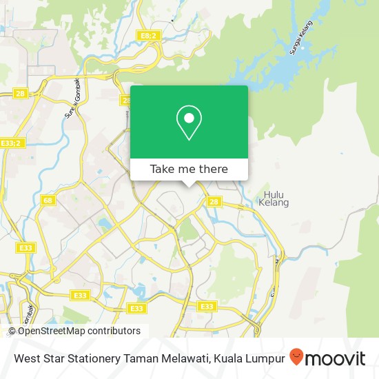 Peta West Star Stationery Taman Melawati