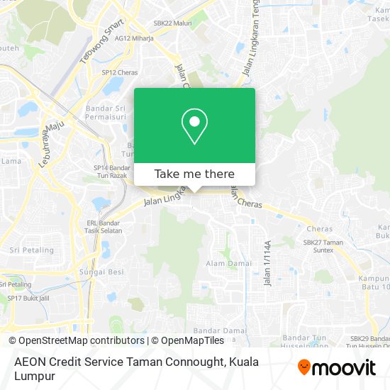 AEON Credit Service Taman Connought map