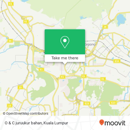 O & C juruukur bahan map