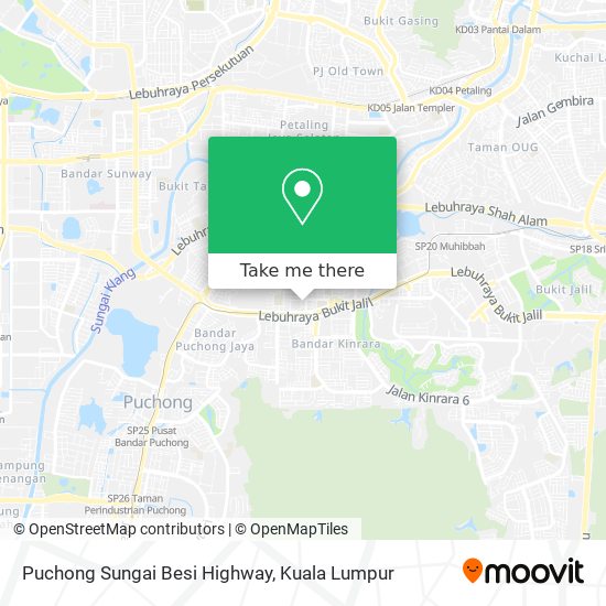 Peta Puchong Sungai Besi Highway