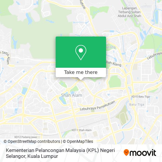 Kementerian Pelancongan Malaysia (KPL) Negeri Selangor map
