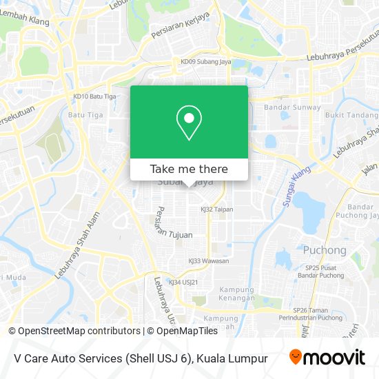V Care Auto Services (Shell USJ 6) map