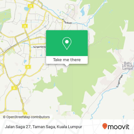 Peta Jalan Saga 27, Taman Saga