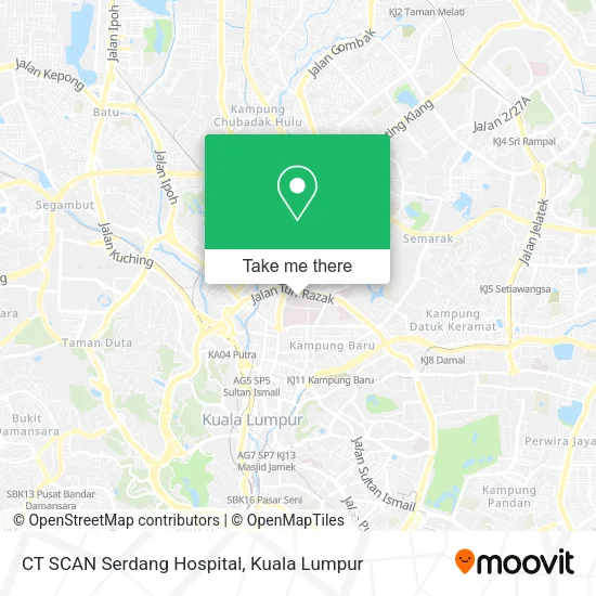 CT SCAN Serdang Hospital map