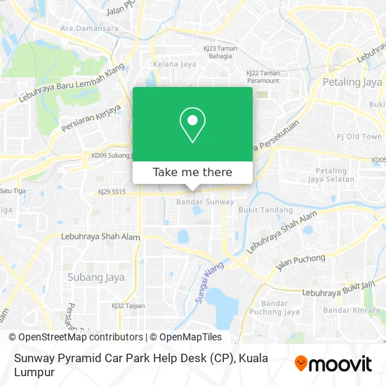 Sunway Pyramid Car Park Help Desk (CP) map