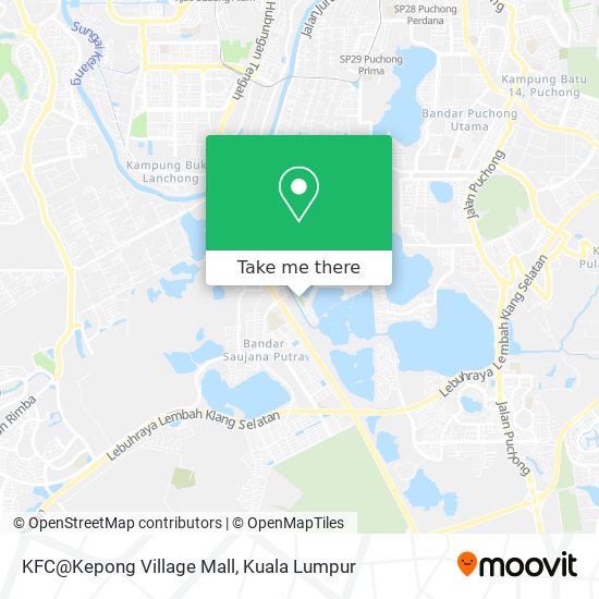 Peta KFC@Kepong Village Mall