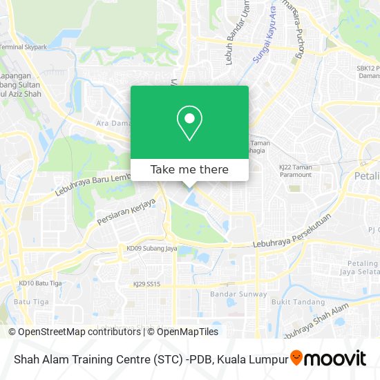 Peta Shah Alam Training Centre (STC) -PDB