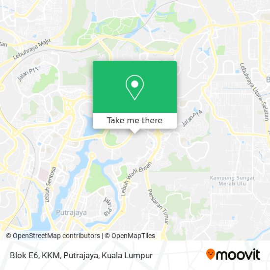 Peta Blok E6, KKM, Putrajaya