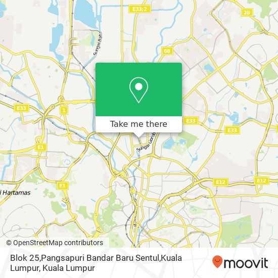 Peta Blok 25,Pangsapuri Bandar Baru Sentul,Kuala Lumpur