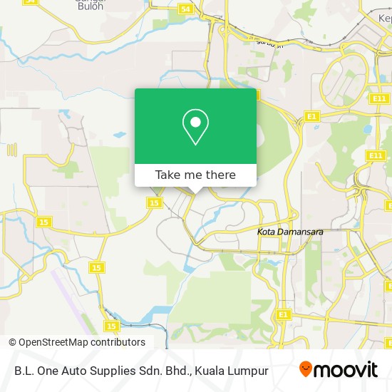 B.L. One Auto Supplies Sdn. Bhd. map