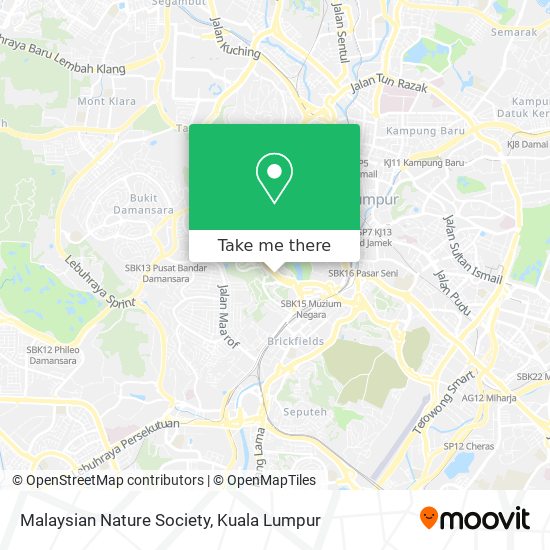 Malaysian Nature Society map