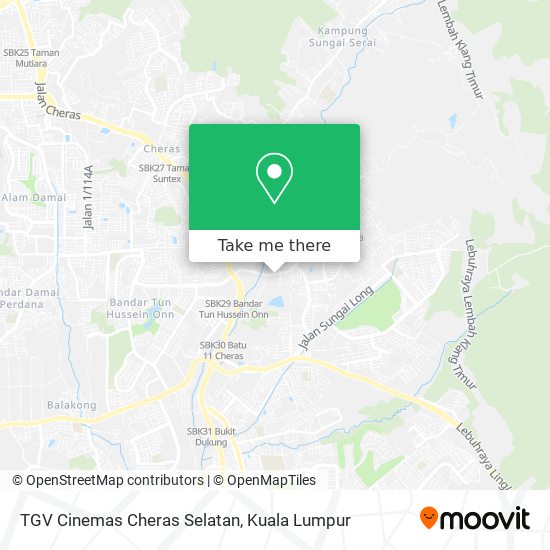 Peta TGV Cinemas Cheras Selatan