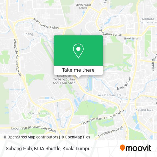 Subang Hub, KLIA Shuttle map
