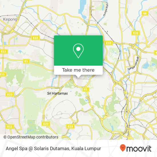 Angel Spa @ Solaris Dutamas map