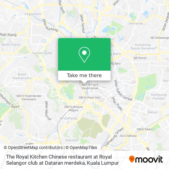 The Royal Kitchen Chinese restaurant at Royal Selangor club at Dataran merdeka map