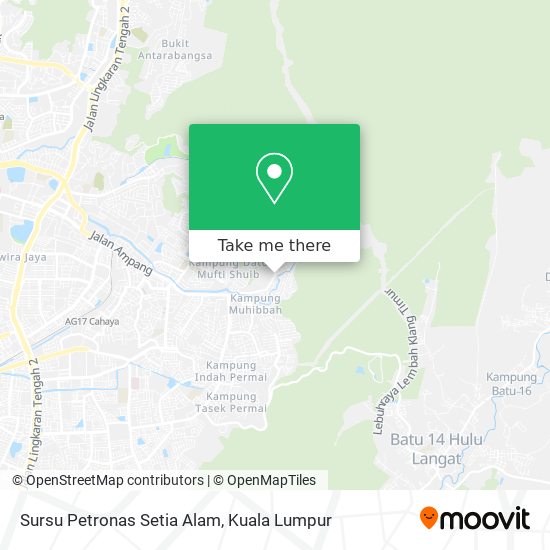 Sursu Petronas Setia Alam map