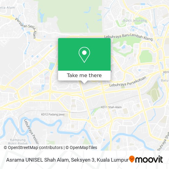 Peta Asrama UNISEL Shah Alam, Seksyen 3