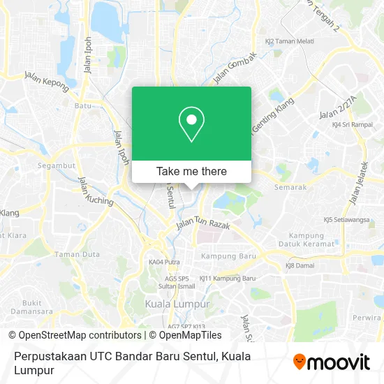 Perpustakaan UTC Bandar Baru Sentul map