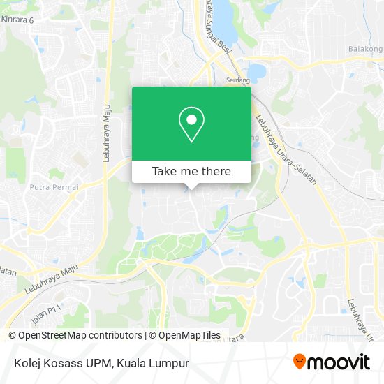 Kolej Kosass UPM map