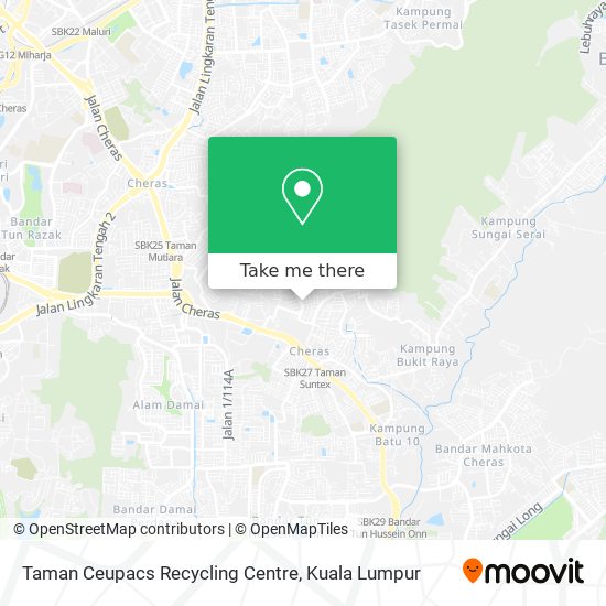 Peta Taman Ceupacs Recycling Centre