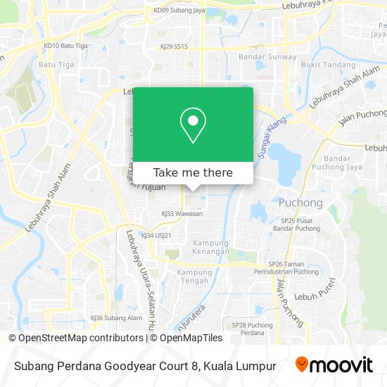 Peta Subang Perdana Goodyear Court 8