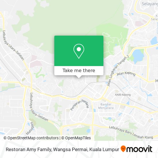 Restoran Amy Family, Wangsa Permai map