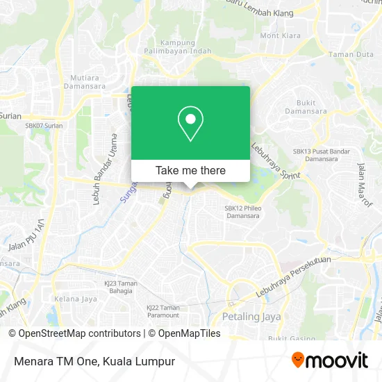 Menara TM One map