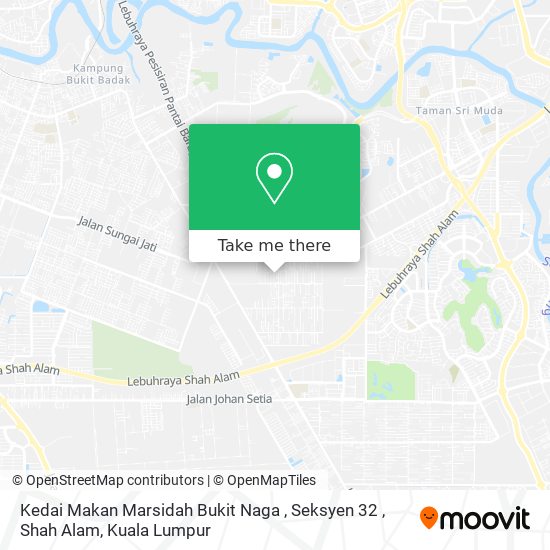 Peta Kedai Makan Marsidah Bukit Naga , Seksyen 32 , Shah Alam