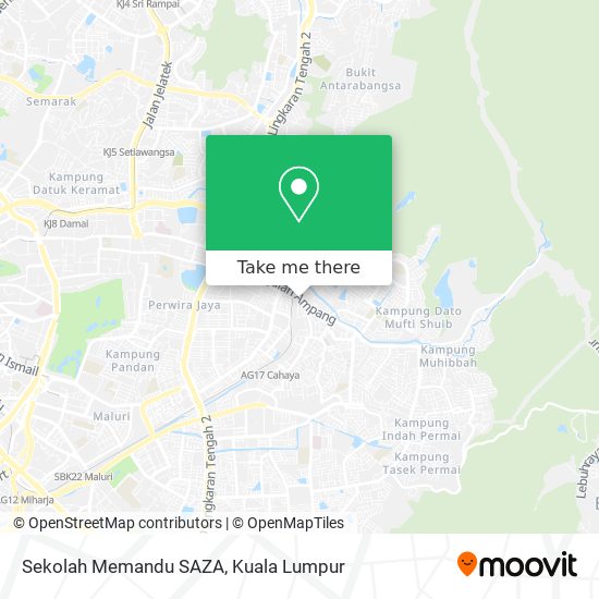 Sekolah Memandu SAZA map