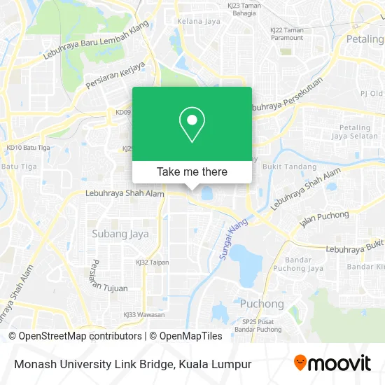 Monash University Link Bridge map