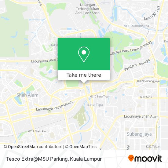 Tesco Extra@MSU Parking map