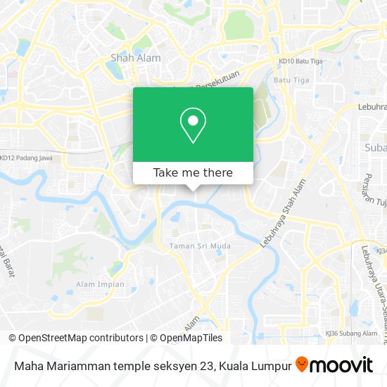 Maha Mariamman temple seksyen 23 map