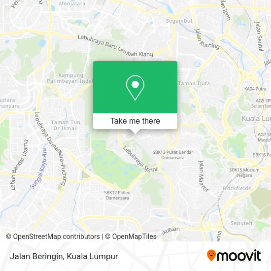 Jalan Beringin map