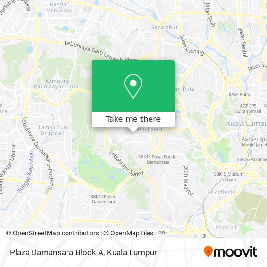 Plaza Damansara Block A map