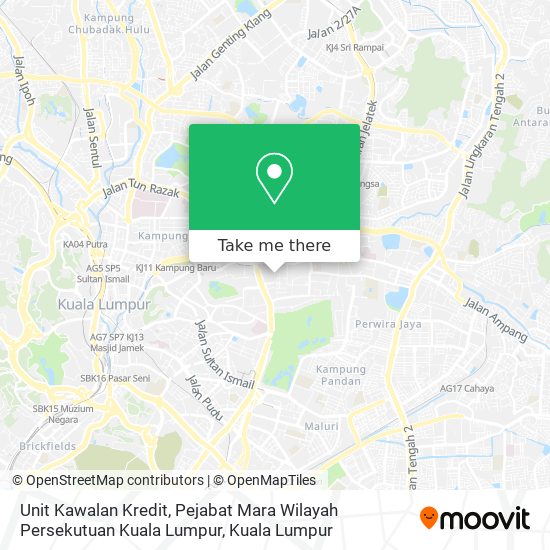 Unit Kawalan Kredit, Pejabat Mara Wilayah Persekutuan Kuala Lumpur map