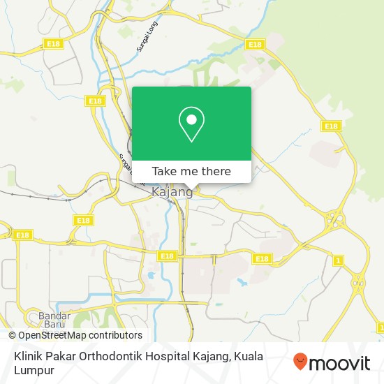 Peta Klinik Pakar Orthodontik Hospital Kajang