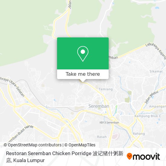 Restoran Seremban Chicken Porridge 波记猪什粥新店 map