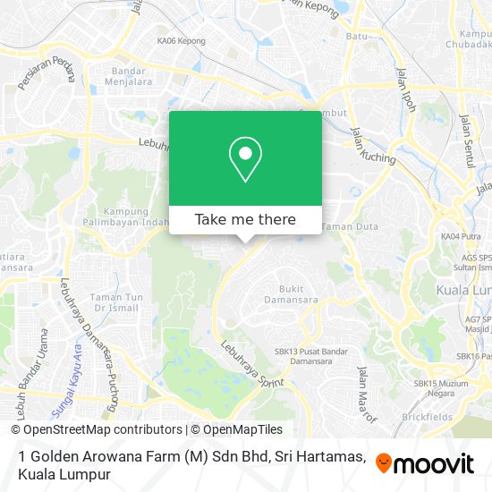 Peta 1 Golden Arowana Farm (M) Sdn Bhd, Sri Hartamas