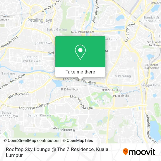 Rooftop Sky Lounge @ The Z Residence map