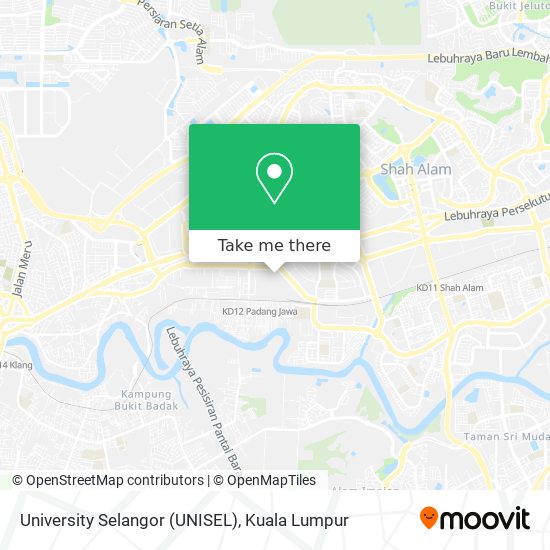University Selangor (UNISEL) map