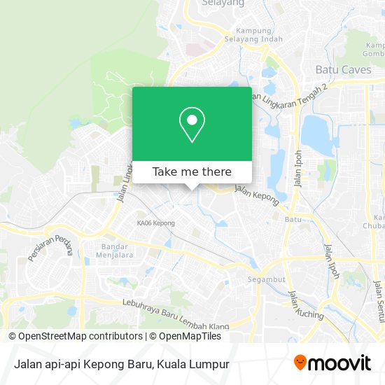 Peta Jalan api-api Kepong Baru