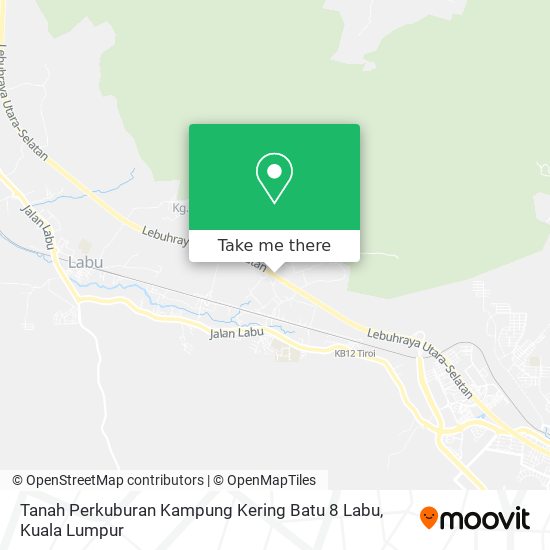 Tanah Perkuburan Kampung Kering Batu 8 Labu map