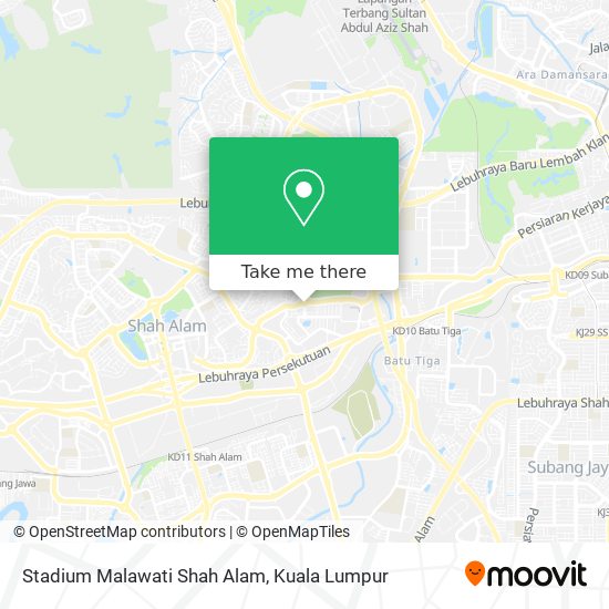 Stadium Malawati Shah Alam map