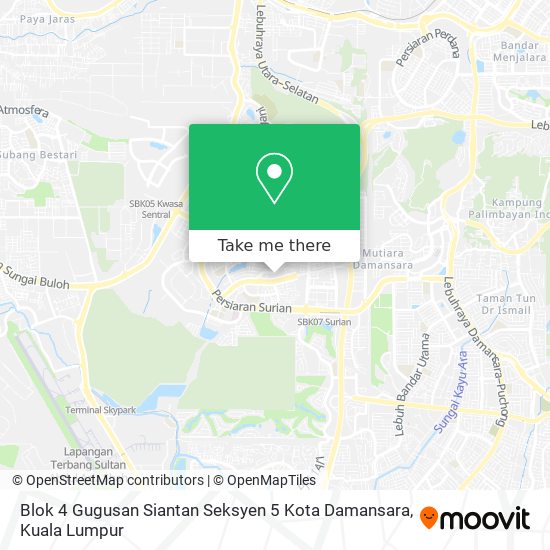 Blok 4 Gugusan Siantan Seksyen 5 Kota Damansara map