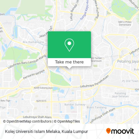 Peta Kolej Universiti Islam Melaka