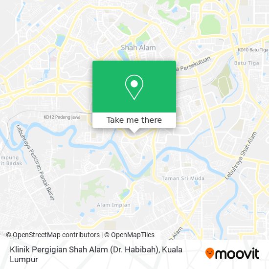 Peta Klinik Pergigian Shah Alam (Dr. Habibah)